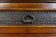 L69860: THEODORE ALEXANDER Incised Copper Surface Cabinet Commode