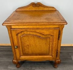 Bedside Tables Pair – French oak Louis XVI Vintage Nightstands Cabinets Lot 3519