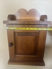 Rustic Solid Wood Hanging Medicine Spice Cabinet Primitive Custom Made Vintage