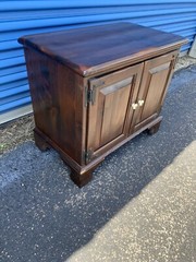 Ethan Allen Dark Antiqued Pine Old Tavern Mid Century RECORD CABINET