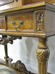 Antique Cabinet-On-Stand (Liquor) by High-End Maker Robert Irwin; Hand Painting