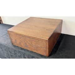 Antique Weis Oak 2 Drawer Card Catalog Desktop File Cabinet Library Storage Box