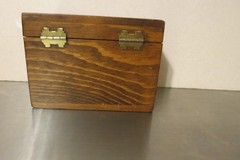 Vintage Oak Wooden “Recipes” Box Hinged Nice Finish Personalized