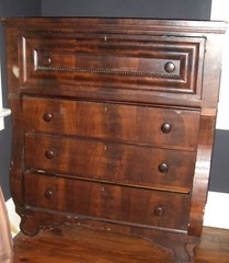 Antique Mahogany Empire BUTLER DESK DRESSER Chest American 1880