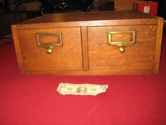 Solid Quartersawn Oak Globe Wernicke 2 Drawer File Box Cabinet 20″x16.5″x 7.75″