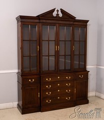 F70708: STICKLEY Mahogany 4 Door Breakfront Bookcase Cabinet