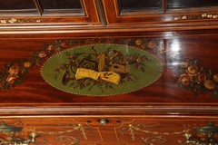 Rare Mahogany Adams Paint Decorated Edwards and Roberts Monumental Breakfront