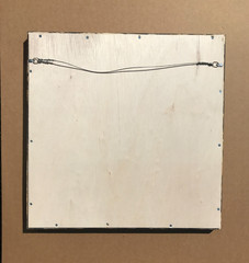 VTG Decorative Salvaged Tin Ceiling Shabby 23″SQ. Tan Metal Mirror Chic 1253-26B