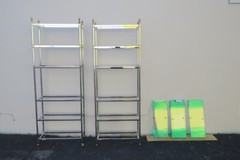 Boeing Company Chrome and Glass Display Shelving Etageres set of Three 9640