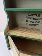 Vintage Little Mothers Wood Toy Kitchen Hutch Cupboard Cabinet 12” x 10.75”