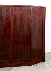 Mid Century Danish Modern Credenza Sideboard Rosewood Tambour Door Drawers Mcm