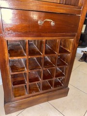 Solid Wood Mahogany European Style Traditional Bar Cabinet