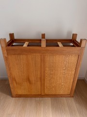 Antique 1890s Oak Apothecary Cabinet, Tin Drawer Chest, Retail Storage Cabinet