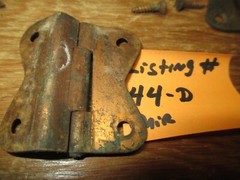 VINTAGE HOOSIER CABINET HINGE FOR LARGE DOORS UPPER & LOWER PAIR LISTING #44D