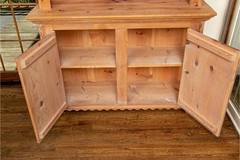 Antique Knotty Pine Hutch Cabinet Or Welsh Dresser