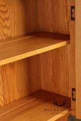 Hunt Country Furniture Oak Step Back Hutch China Cabinet