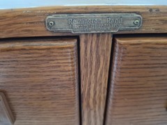 Vintage Oak 4 Drawer Card Catalog US Navy Remington Rand Dovetail Quality Heavy