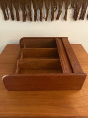 Vintage Teak Kalmar 3 section cassette holder – MCM made in Thailand