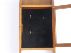 Small Vintage Lacquered Wooden Display Cabinet, Small Wooden Storage Chest