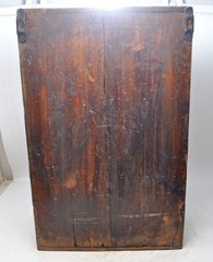 Antique Wooden Mini Storage Cabinet Original Old Fine Hand Crafted Brass Fitted
