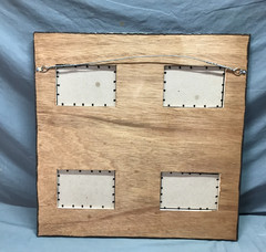 Decorative Salvaged 23″ SQ. Tin Ceiling Wrapped Quad Picture Frame Old 1062-25B