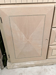 VINTAGE MID CENTURY BIEDERMEIER STYLE CABINET WITH CHECKERBOARD INLAY