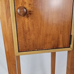 Vintage Ethan Allen Cabinet “Storkie” Storage Bar Wine Maple Wood Art Deco Style
