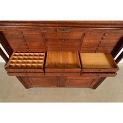 Arts & Crafts Oak Tambour Dental Cabinet by American Cabinet Co., Circa 1900