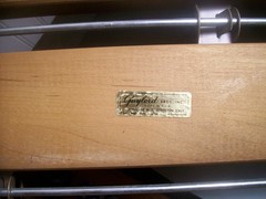 Vintage wood library card file drawer box dovetailed corners Gaylord Bros. N.Y.