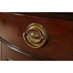 Drexel Georgian Mahogany Bow Front Corner Cabinet, 1950s