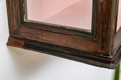 Small Antique Mahogany Wall-Hanging Vitrine Display Cabinet