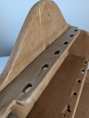 Rustic Pine Wood Cutlery Wall Furniture with Drawer, 1950s