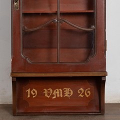 20th Century Hand-Painted Hanging Display Cabinet Dated 1926