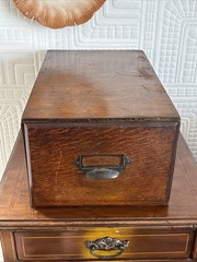 Vintage Wooden Large Card Catalogue Drawer