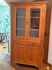antique china cabinet hutch, 14 1/4” deep. 39” wide. 71 1/2 height Very old