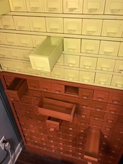 Collectible Vintage HOBART 100 Drawer Small Part File Cabinet *Yellow Unit Only