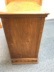 vintage Worm Wood Top Cabinet with 2 Doors & Fancy Work Front – 31″ tall