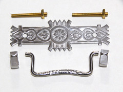 Victorian East Lake Drawer Pull Nickel Plated Brass