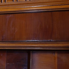 Antique Mahogany & Satinwood Two Door China Cabinet C1920