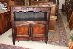 French Antique Burl Walnut Tall Sideboard Cabinet Circa 1780 | Dining Furniture