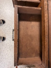Late 1800 antique oak pie safe, a utilitarian cupboard designed for storage