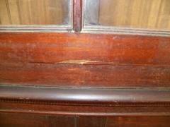 Antique Corner Cupboard Cabinet 12 Pane Divided Glass Door