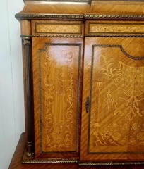 19th C French Marquetry and Ormolu Cabinet on Stand