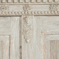 Large 19th Century Swedish Gray Gustavian Pine Corner Cabinet