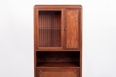 Art Nouveau Antique Inlaid Wooden Cabinet by Majorelle, France, Signed