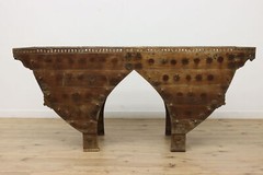 Indian Antique Carved & Painted Giant 9′ Granary Cabinet #52037