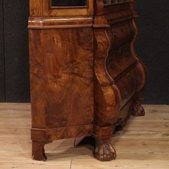 Dutch vitrine display cabinet bookcase furniture wood antique style 20th cent