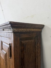 Antique victorian tiger oak hanging cupboard medicine cabinet raised panel