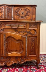 Antique French Buffet Sideboard Server Cupboard Panetiere Highly Carved Oak