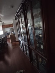 antique curio cabinet with glass doors